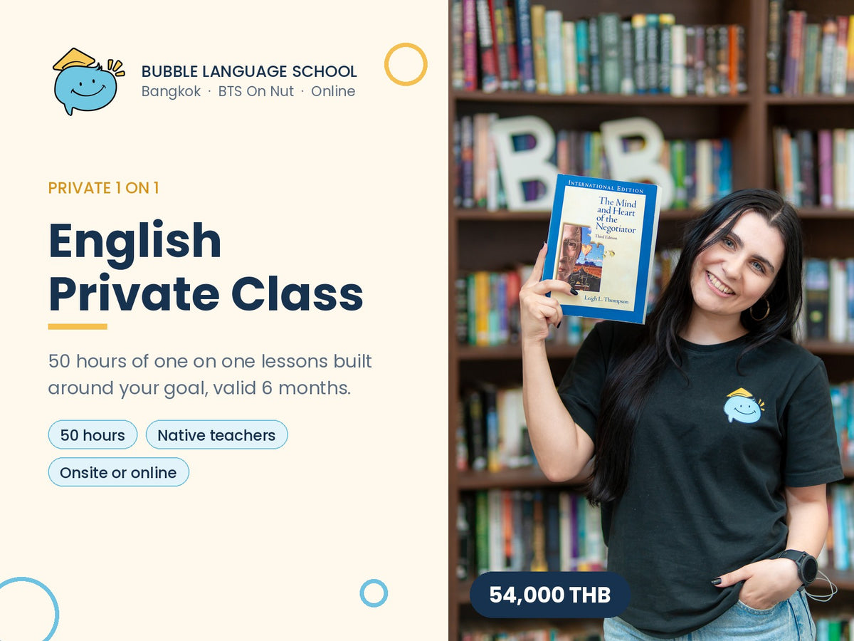 Bubble Language School English Private Class 50 hours