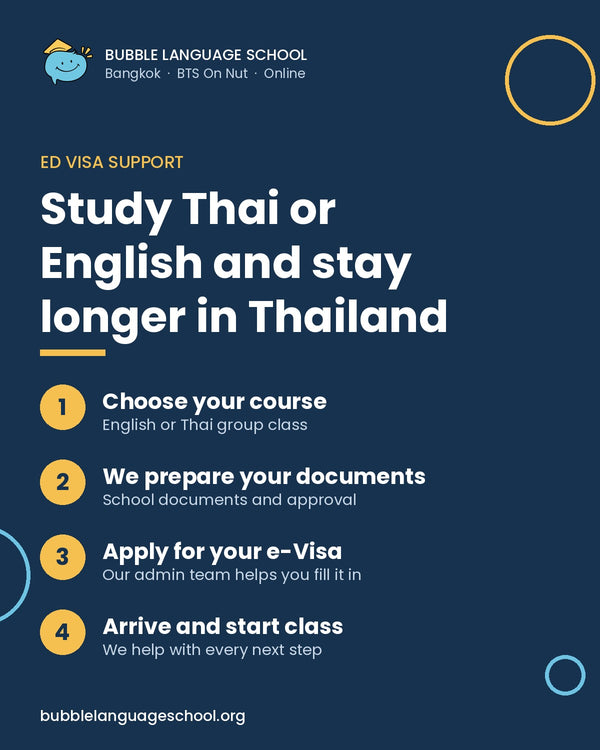 Study Thai or English and stay longer in Thailand